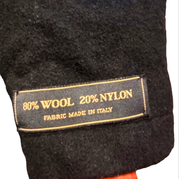 NWOT Fleet Street Wool Winter Coat Black With Hood Size Small Italy - Picture 3 of 6